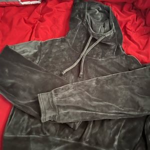 Gilly hicks Black satin hoodie